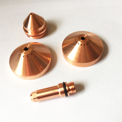 Las piezas compatibles para la instalación fácil de los materiales consumibles resistentes de Hypertherm revisten el material con cobre